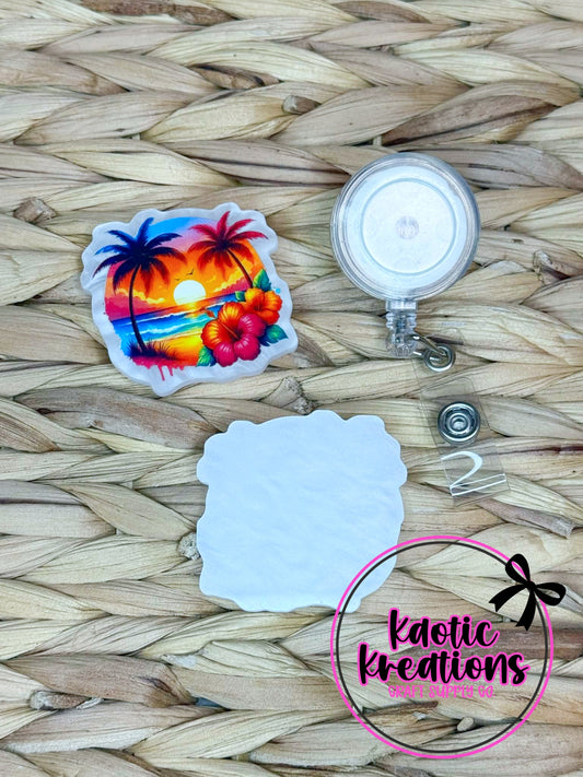 *CUSTOM* FLATBACK ACRYLIC 47mm X 46mm SUNSET F160 (1ct)