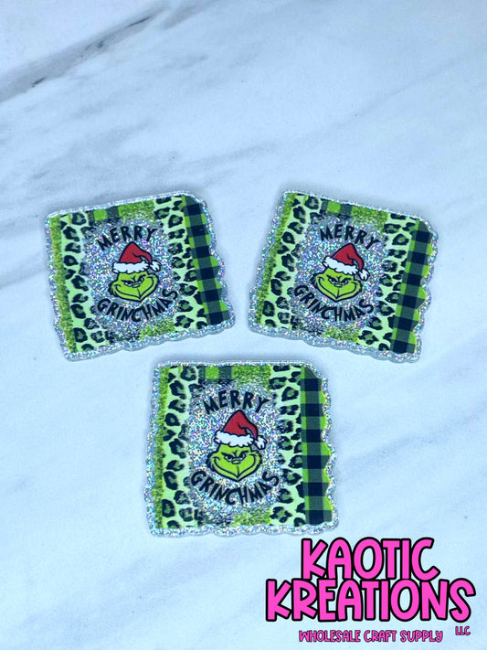 FLATBACK ACRYLIC MERRY GRINCHMAS F585 (1ct)