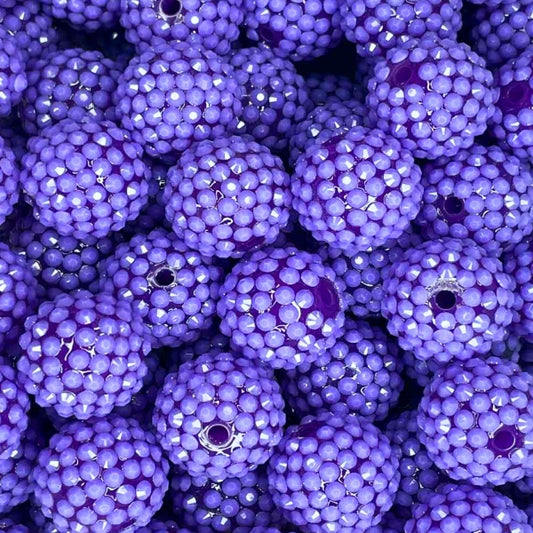 20MM JELLY RHINESTONE ACRYLIC PURPLE (1ct)
