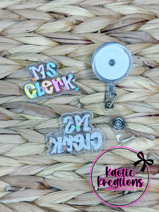 *CUSTOM* FLATBACK ACRYLIC 48mm X 36mm MS CLERK F47 (1ct)