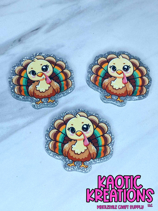 FLATBACK ACRYLIC TURKEY F364 (1ct)