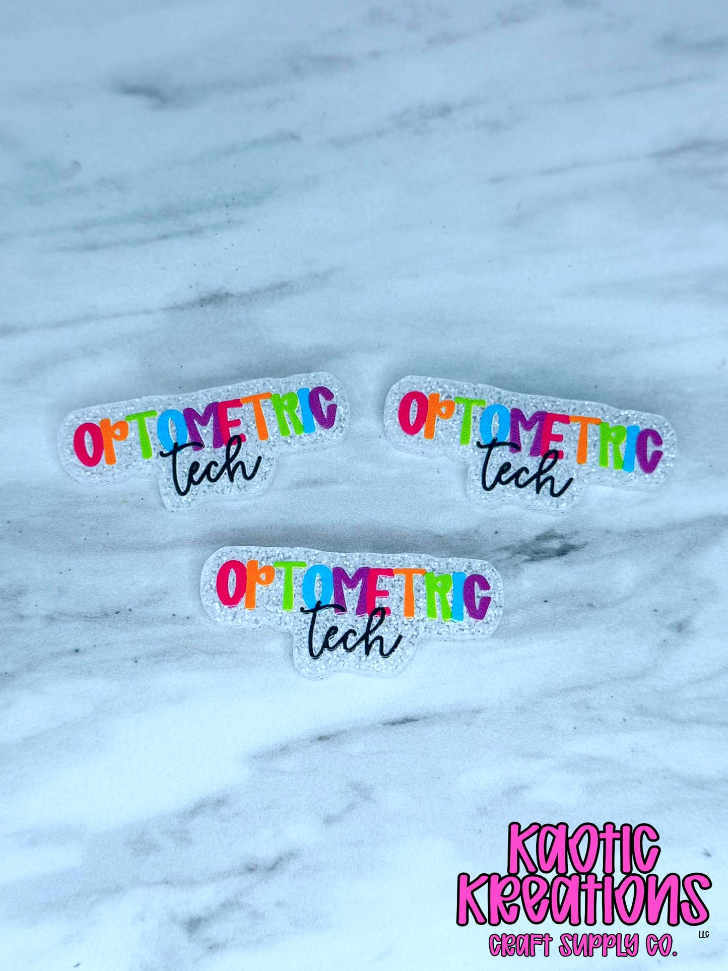 *CUSTOM* FLATBACK ACRYLIC OPTOMETRIC TECH F275 (1ct)