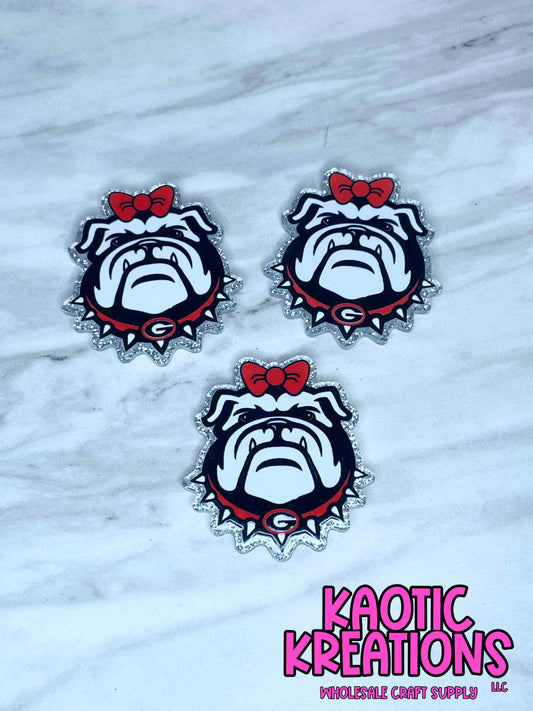 FLATBACK ACRYLIC BULLDOG F272 (1ct)