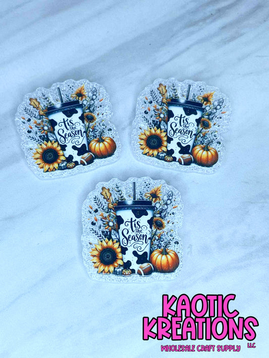 *CUSTOM* FLATBACK ACRYLIC TIS THE SEASON F548 (1ct)
