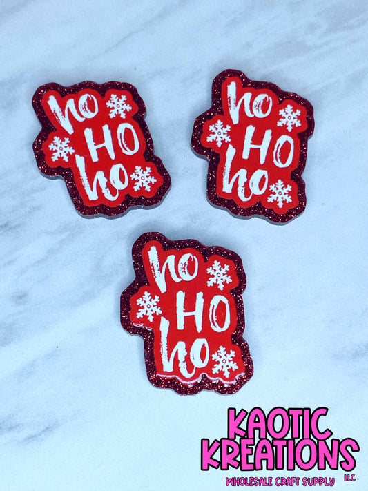 FLATBACK ACRYLIC HO HO HO F643 (1ct)