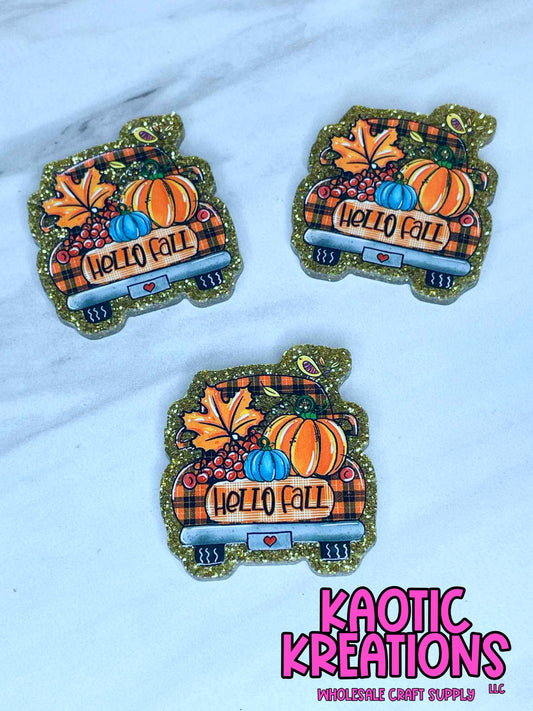 FLATBACK ACRYLIC HELLO FALL F632 (1ct)