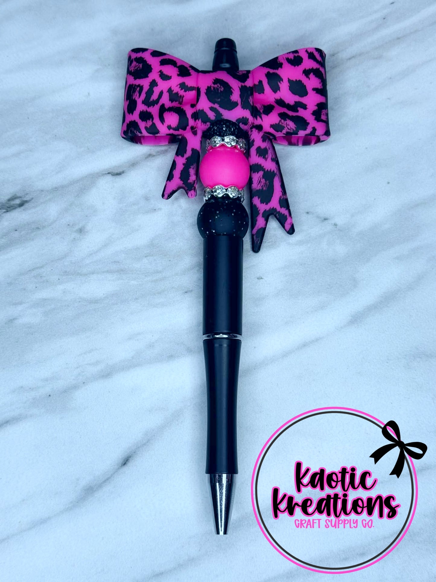 PRE-MADE BEADED PEN - JUMBO BOW BP5 (1ct)