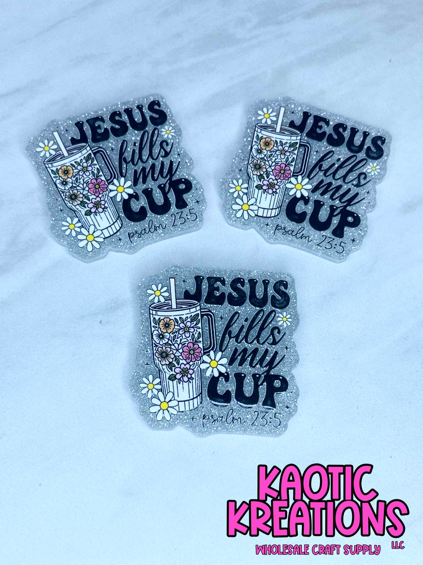 FLATBACK ACRYLIC JESUS FILLS MY CUP F546 (1ct)