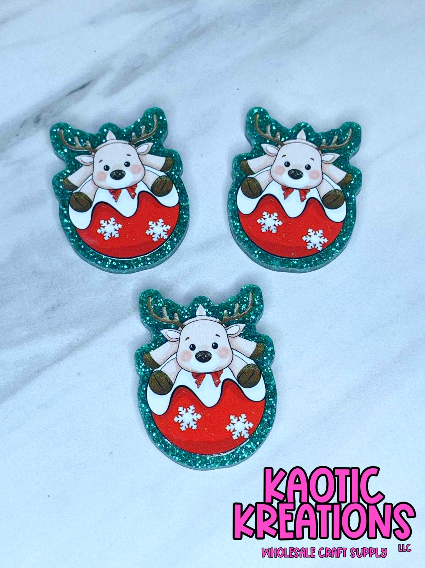 FLATBACK ACRYLIC REINDEER F442 (1ct)