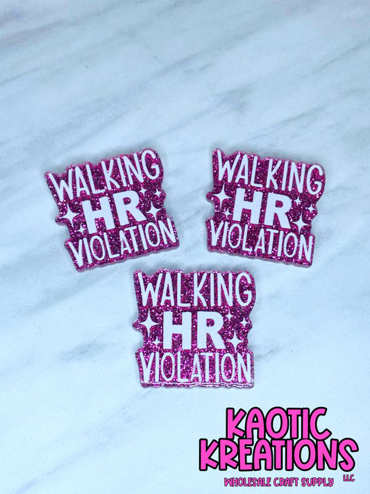 FLATBACK ACRYLIC WALKING HR VIOLATION F145 (1ct)