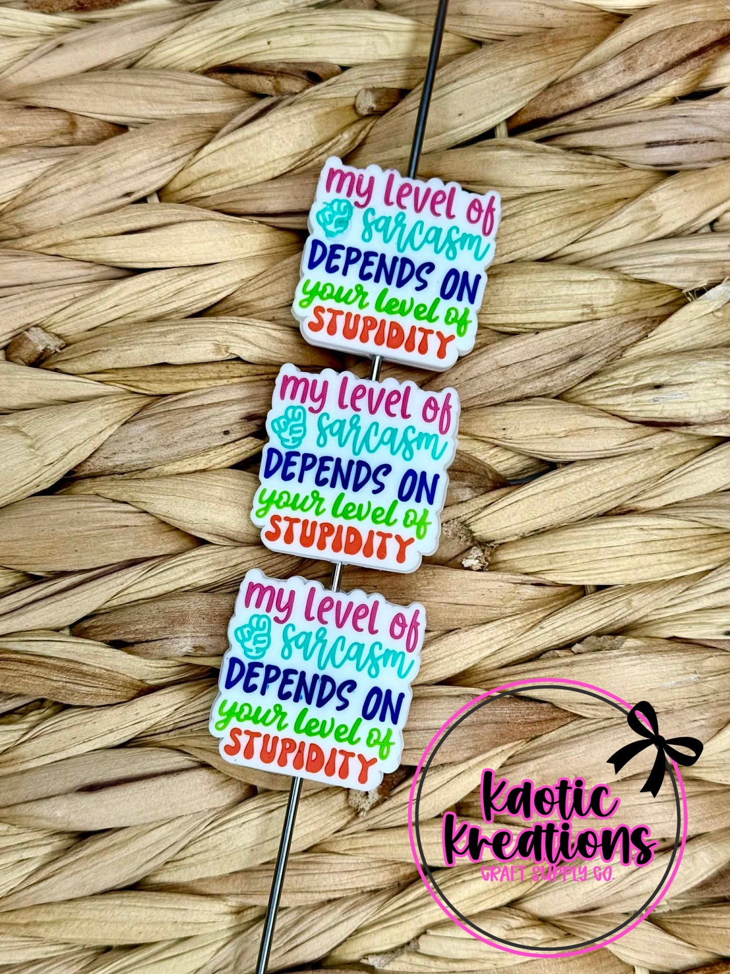 MY LEVEL OF SARCASM SILICONE FOCAL D594 (1ct)