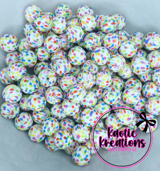 P735 COLORFUL DOTS 15MM PRINT (1ct)