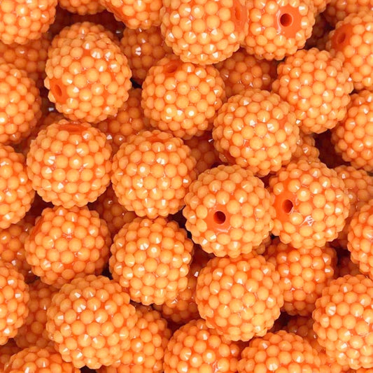 20MM JELLY RHINESTONE ACRYLIC ORANGE (1ct)