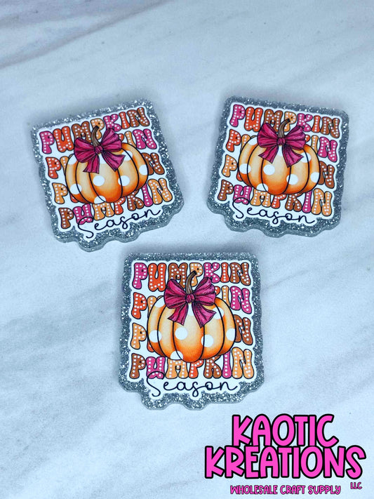 FLATBACK ACRYLIC PUMPKIN SEASON F500 (1ct)