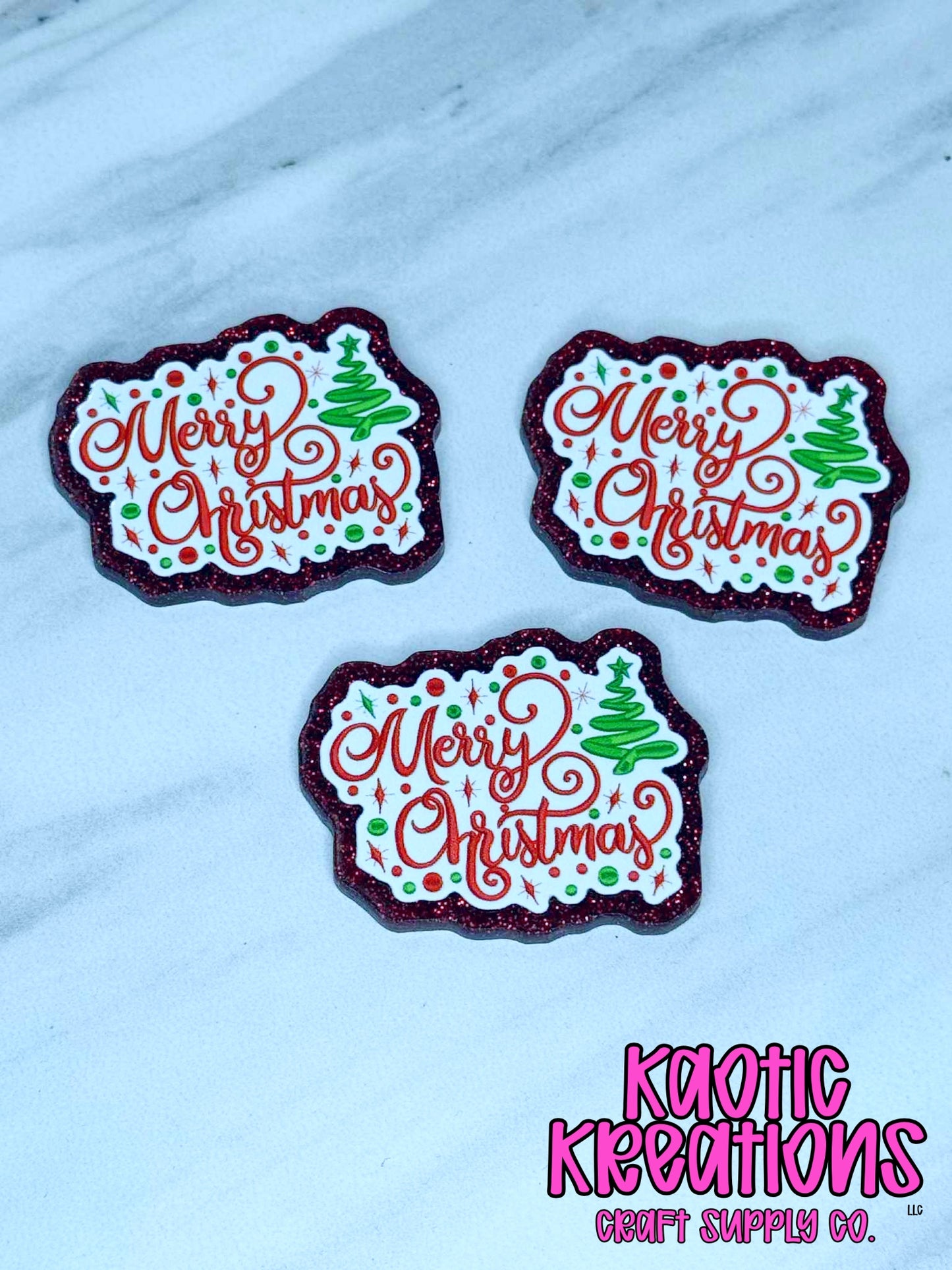 FLATBACK ACRYLIC MERRY CHRISTMAS F485 (1ct)