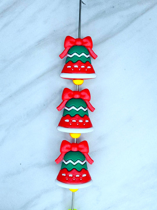 3D CHRISTMAS BELL SILICONE FOCAL D261 (1ct)