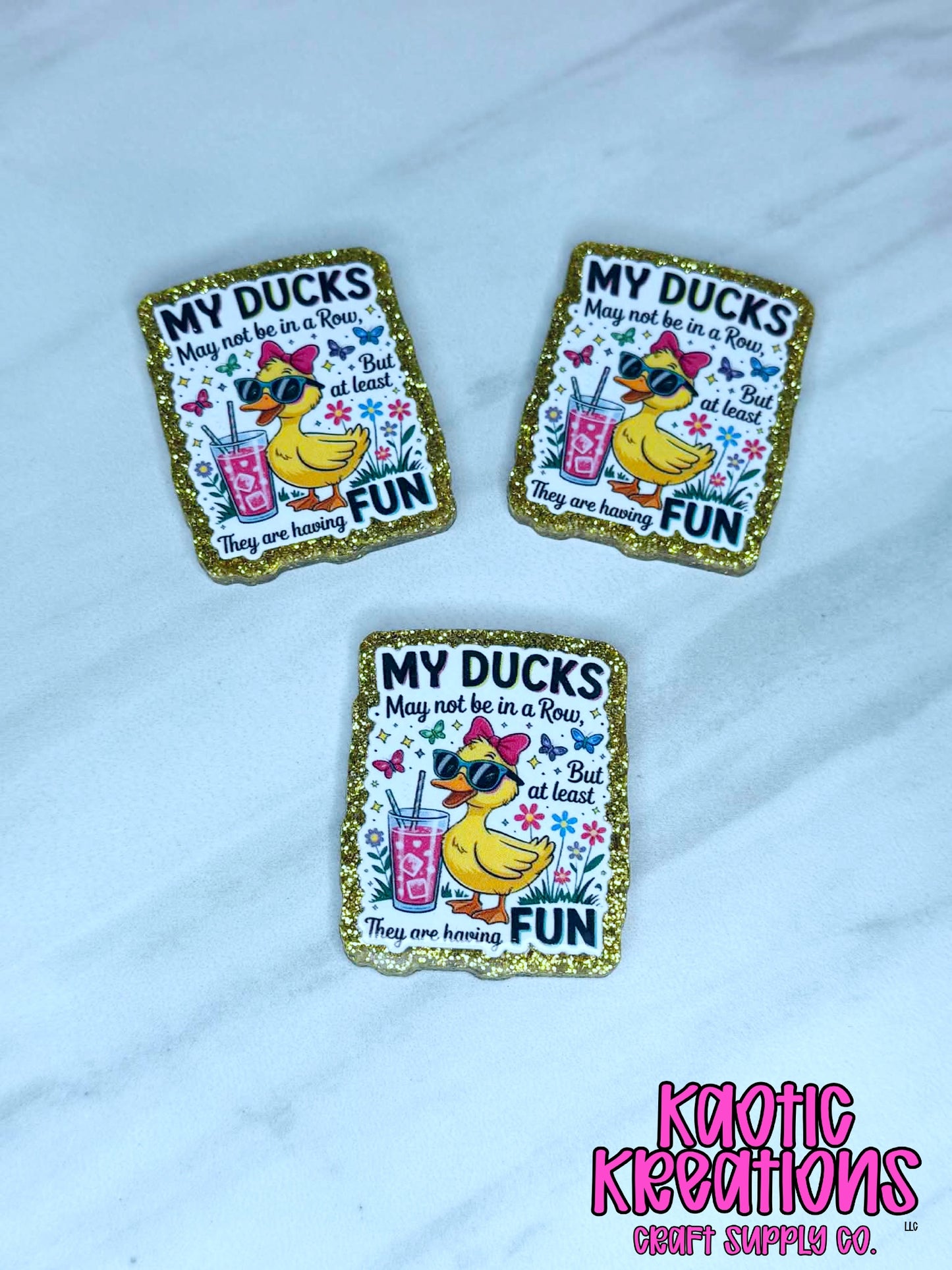 *CUSTOM* FLATBACK ACRYLIC MY DUCKS F324 (1ct)