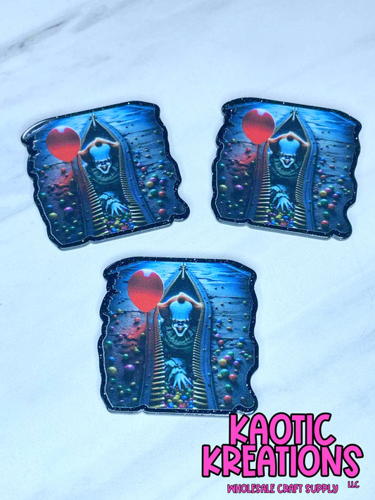FLATBACK ACRYLIC CLOWN F613 (1ct)
