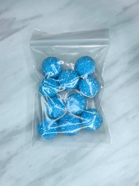 (SHOP DESTASH) 20MM SUGAR ACRYLIC BEADS SKY BLUE SD9 (10ct)
