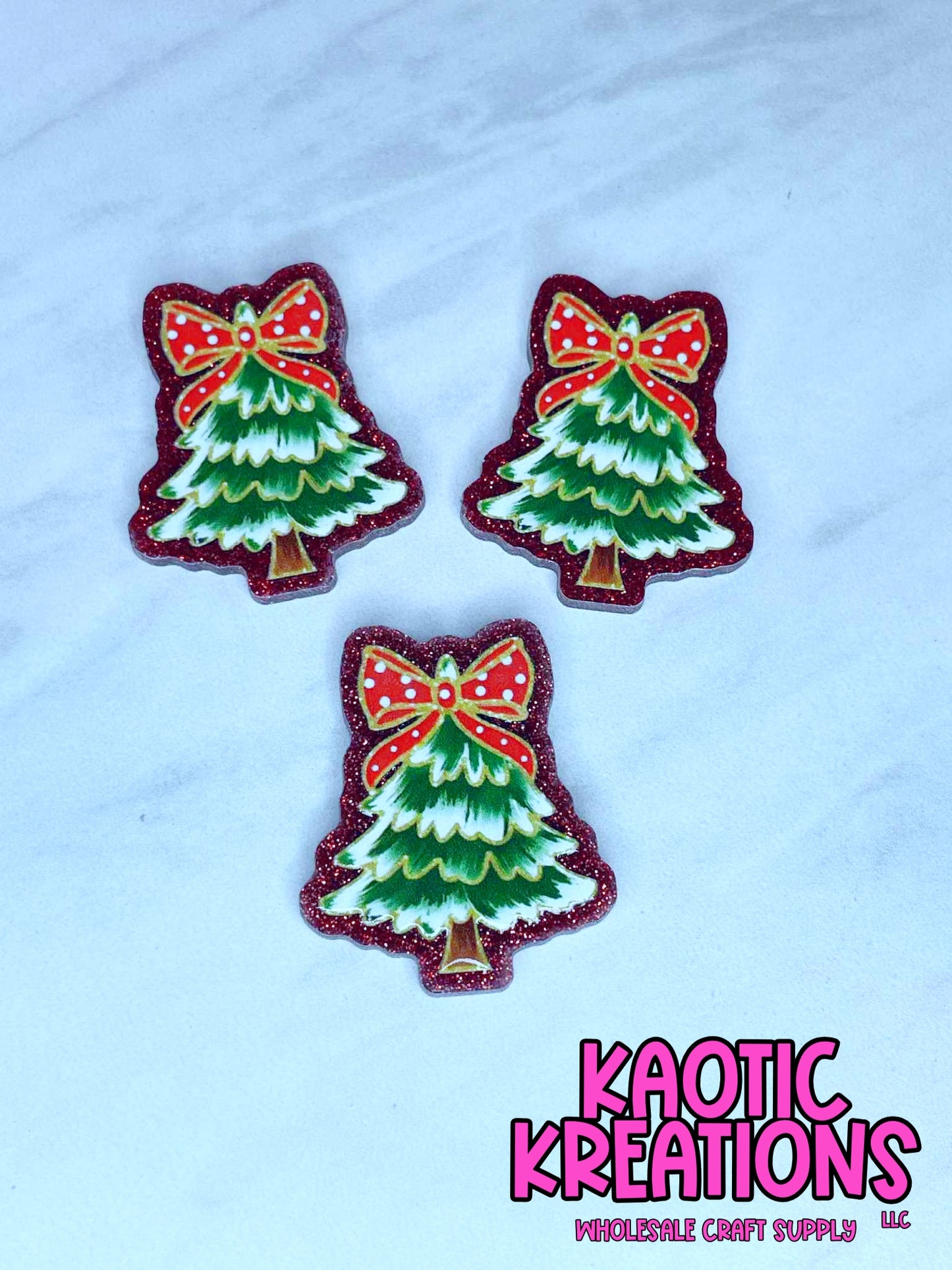 FLATBACK ACRYLIC CHRISTMAS TREE F547 (1ct)