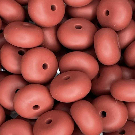 14MM ABACUS BEAD BRICK RED #80