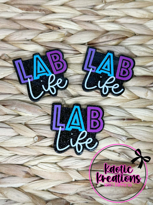 FLATBACK ACRYLIC LAB LIFE BLACK F33 (1ct)