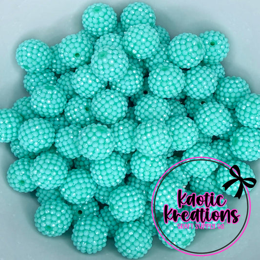 20MM JELLY RHINESTONE ACRYLIC TURQUOISE J1 (1ct)