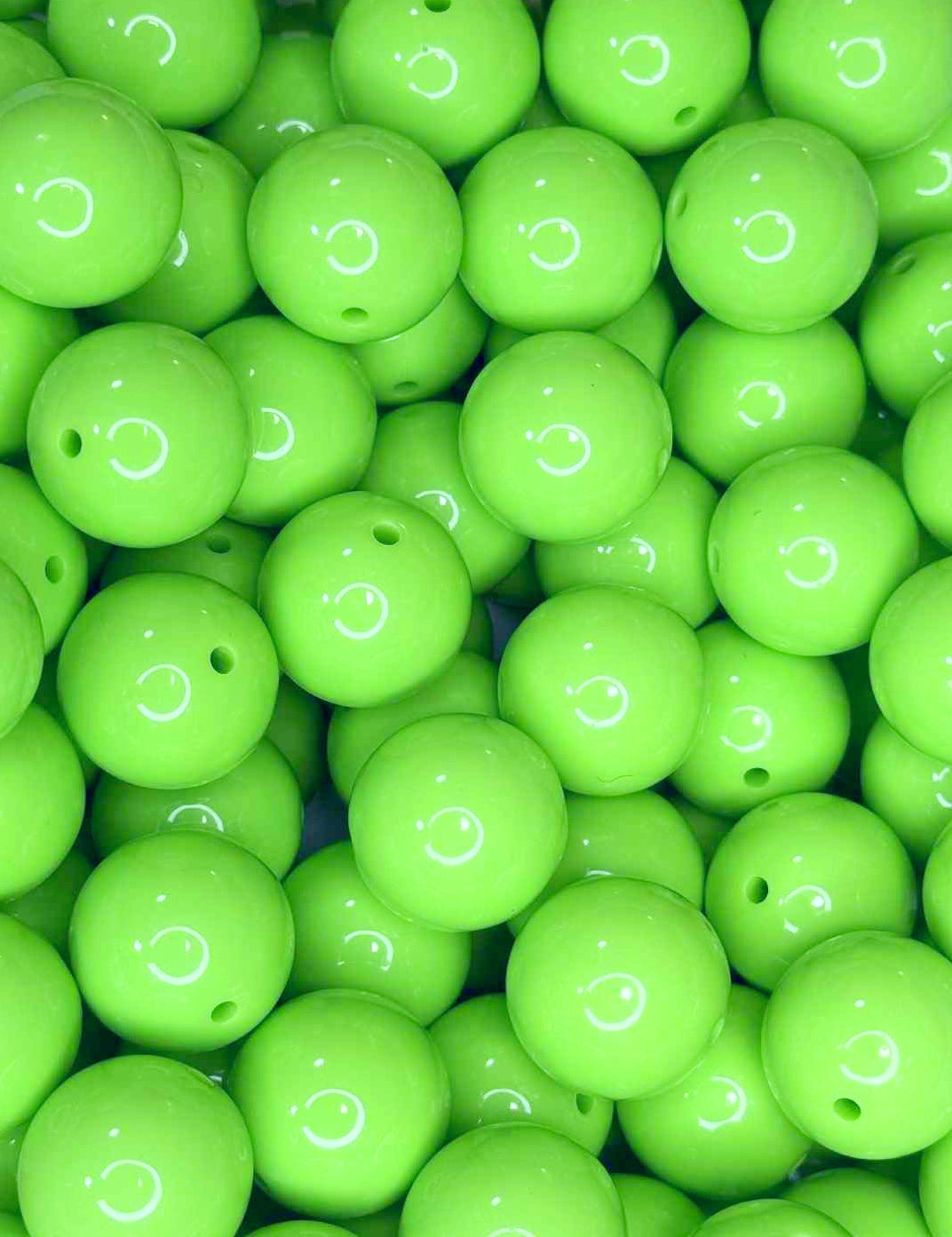 A2 20MM SOLID ACRYLIC BUBBLEGUM LIME GREEN (1ct)