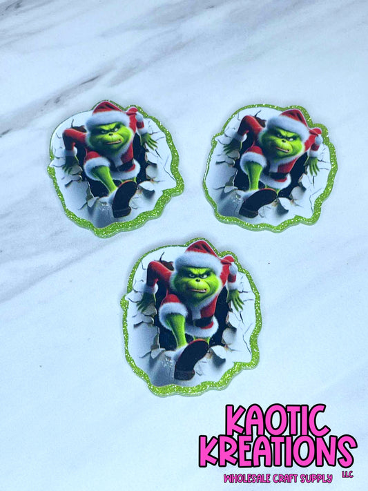 FLATBACK ACRYLIC GRINCH F603 (1ct)