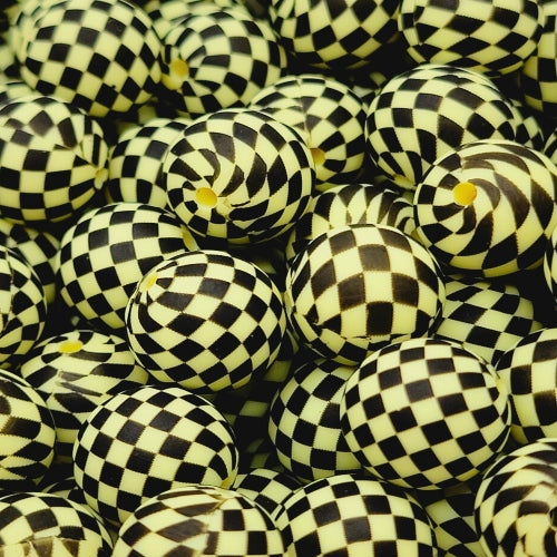 P645 YELLOW CHECKERED 15MM PRINT (1ct)