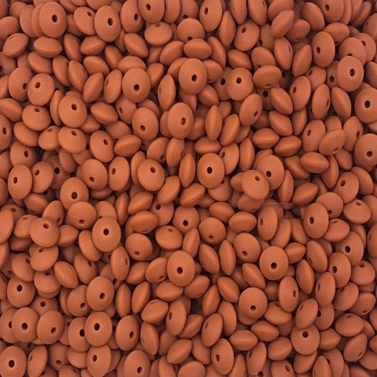 WHOLESALE PACK - 12MM LENTIL #203 TERRA COTTA (25ct)