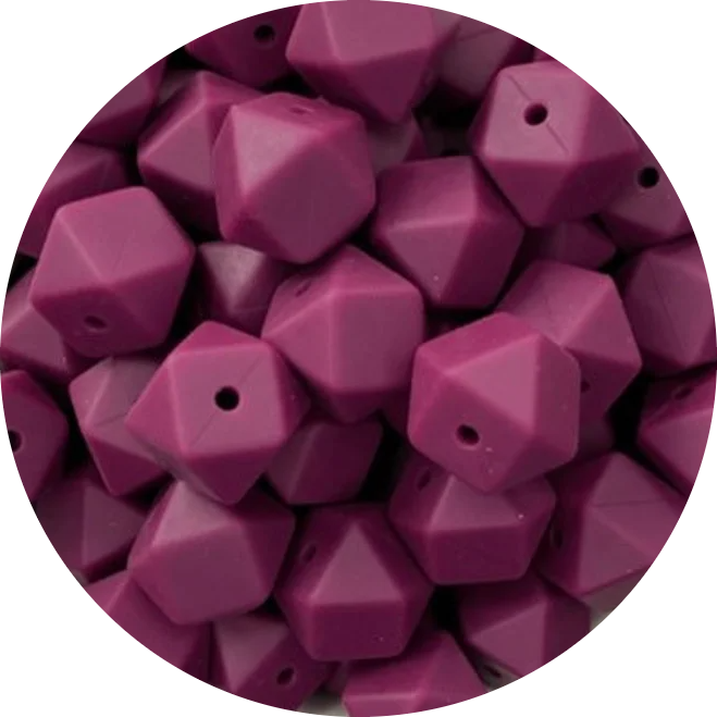 14MM HEXAGON MERLOT #24